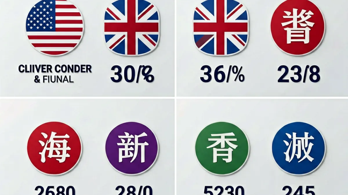 对比图：展示美国MPAA、英国BBFC、香港三级制度以及台湾限制级四种影视分级体系的标志图样与年龄门槛说明